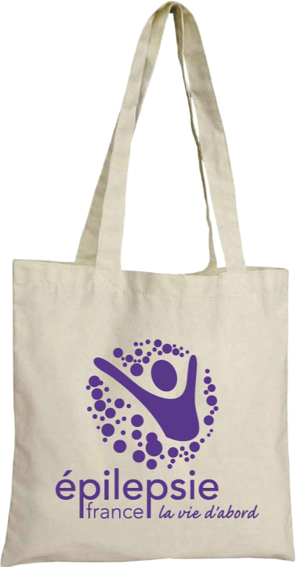 sac en toile double-face au logo d'Épilepsie-France